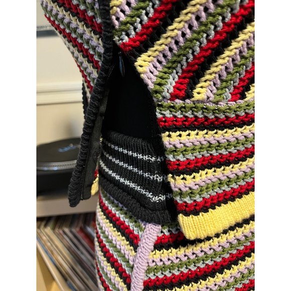 ALEXACHUNG rare colorful striped knit top and skirt set from first collection - Picture 8 of 11